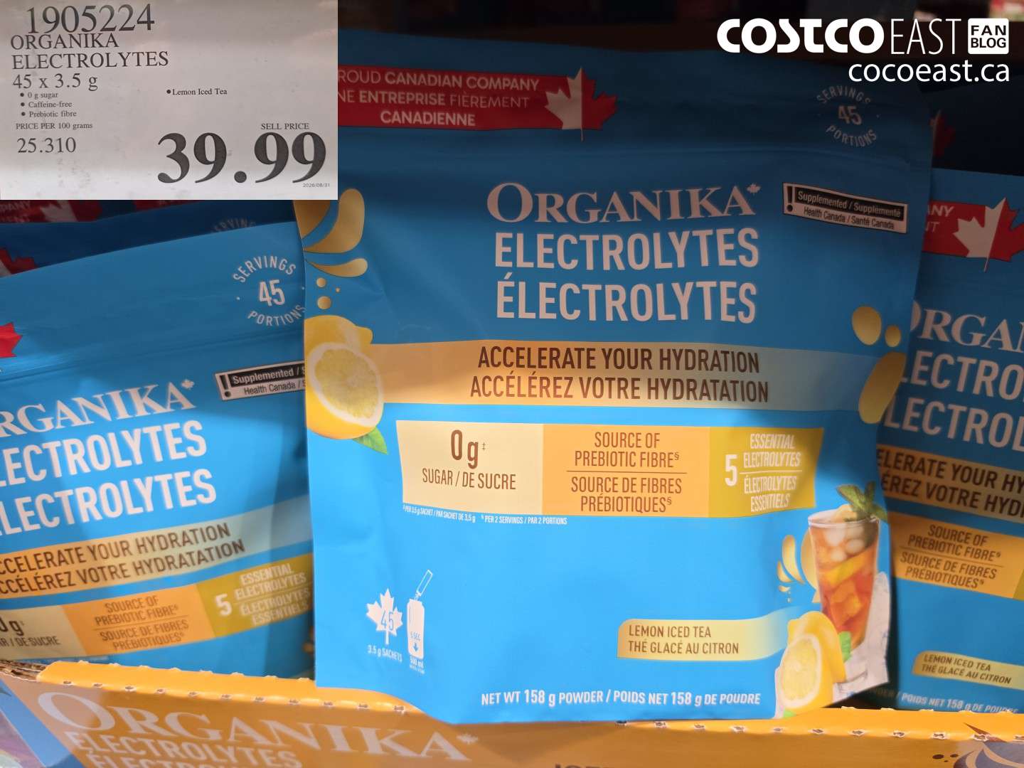1905224 ORGANIKA ELECTROLYTES 45 X 3.5 G $39.99