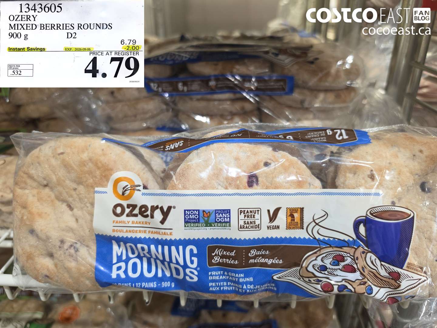 1343605 OZERY MIXED BERRIES ROUNDS 900 G ($2.00 INSTANT SAVINGS EXPIRES ON 2026-09-06) $4.79