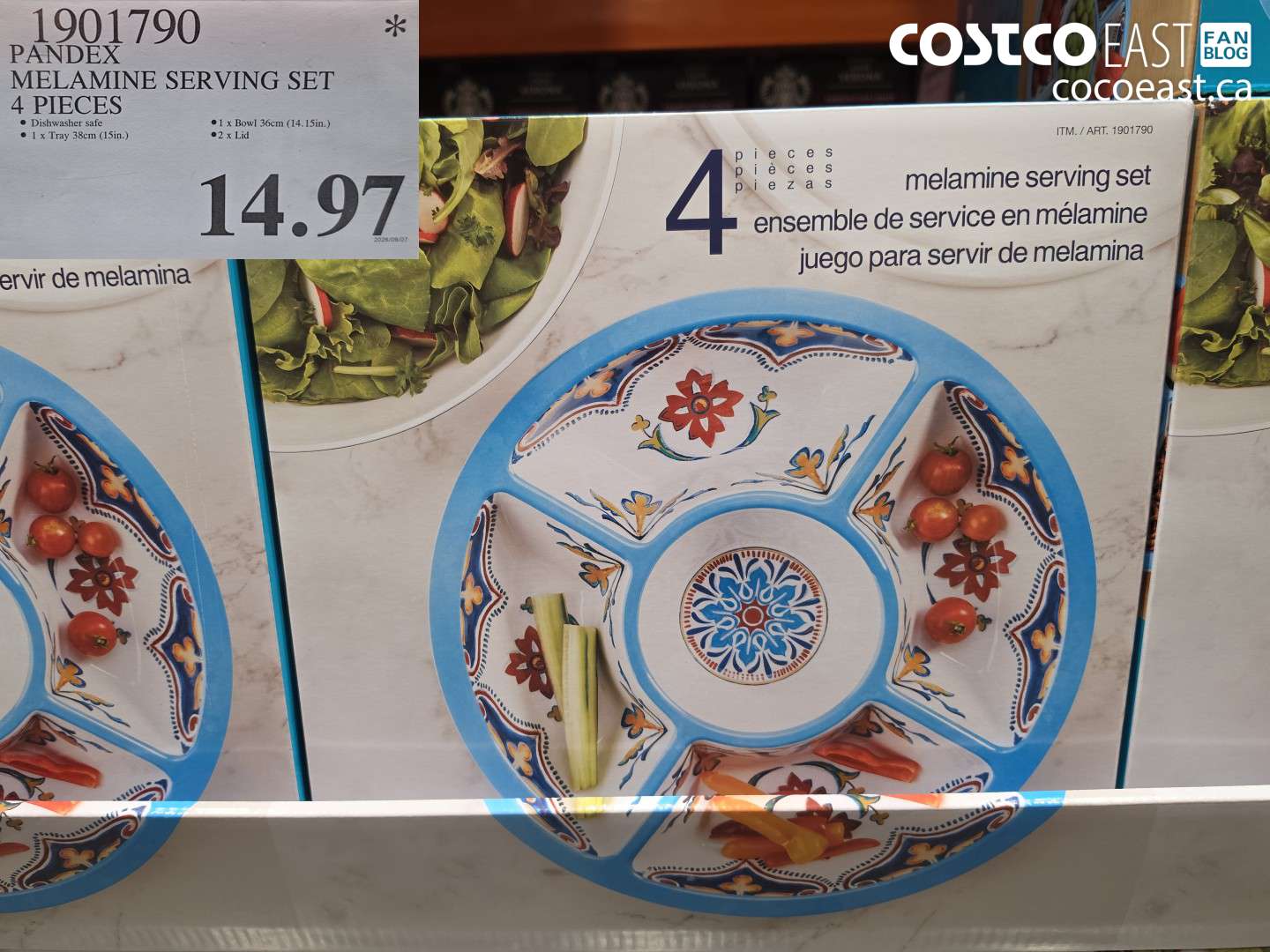 1901790 PANDEX MELAMINE SERVING SET 4 PIECES $14.97