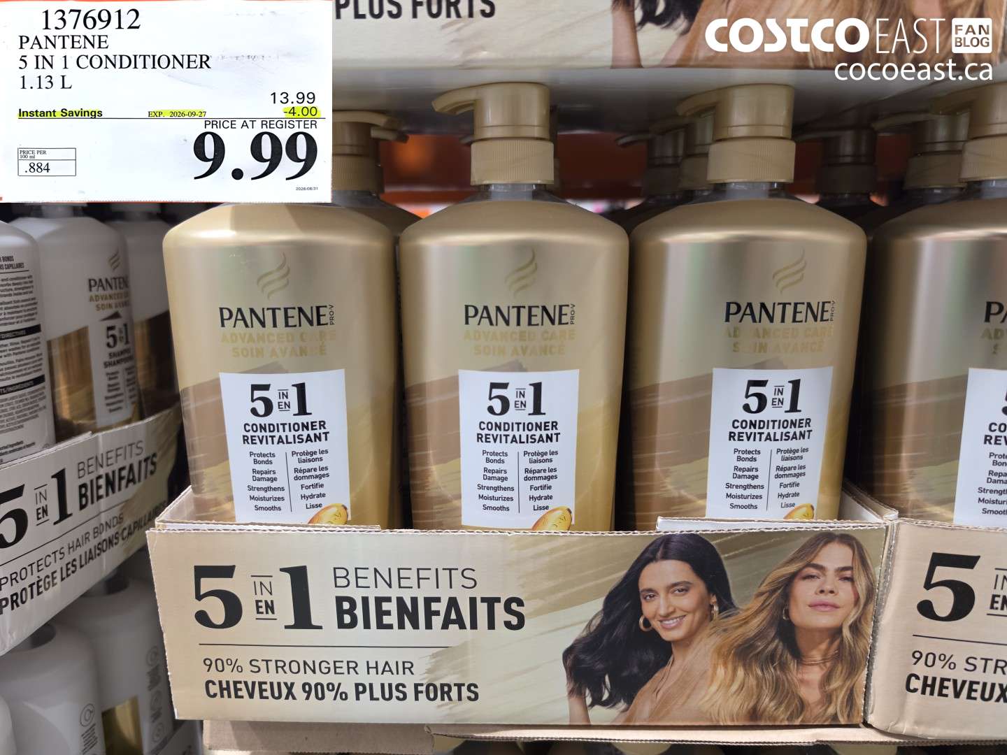 1376912 PANTENE 5 IN 1 CONDITIONER 1.13 L ($4.00 INSTANT SAVINGS EXPIRES ON 2026-09-27) $9.99
