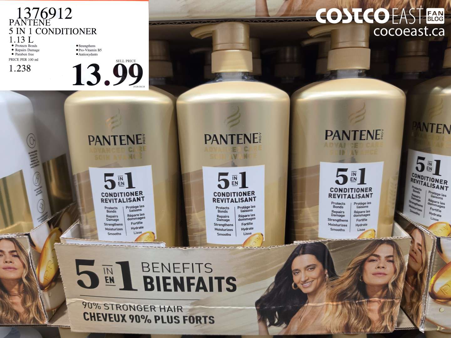 1376912 PANTENE 5 IN 1 CONDITIONER 1.13 L $13.99