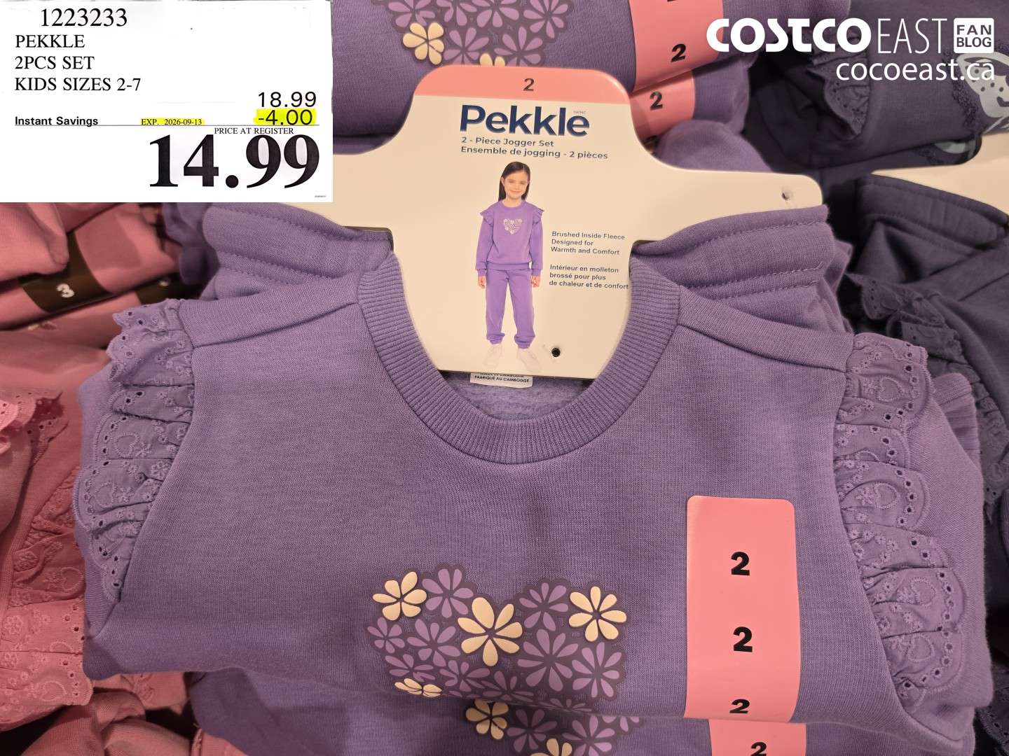 1223233 PEKKLE 2PCS SET KIDS SIZES 2-7 ($4.00 INSTANT SAVINGS EXPIRES ON 2026-09-13) $14.99