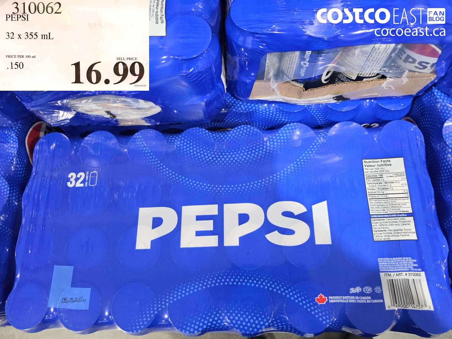 310062 PEPSI 32 X 355 ML $16.99