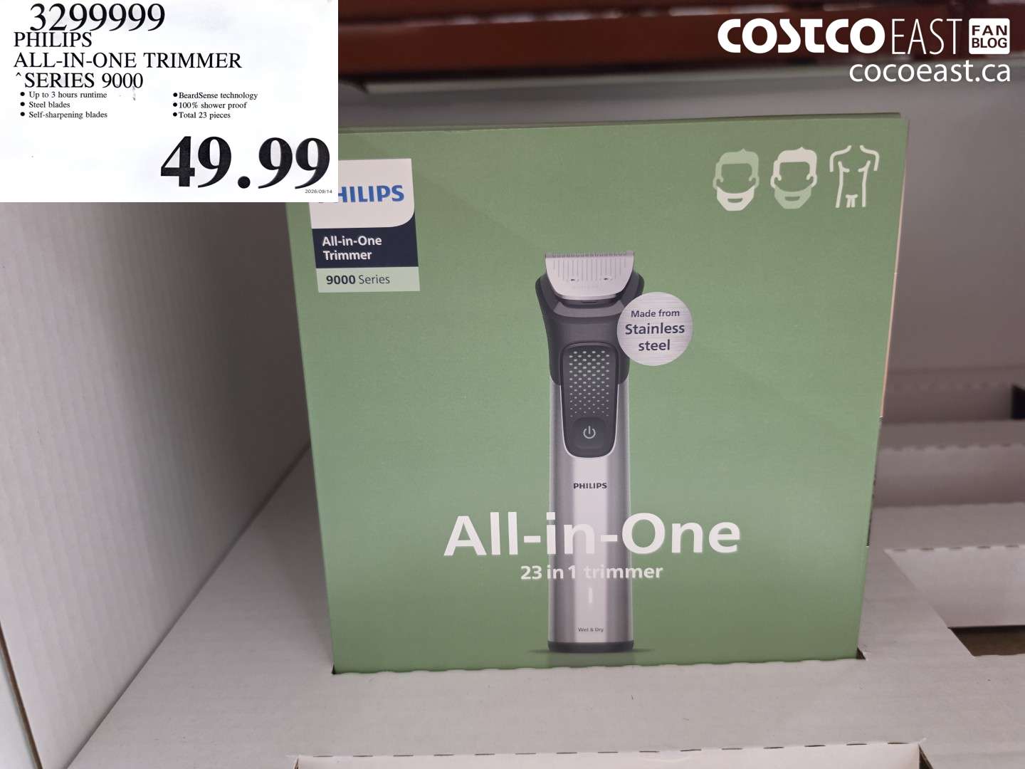 3299999 PHILIPS ALL-IN-ONE TRIMMER SERIES 9000 $49.99