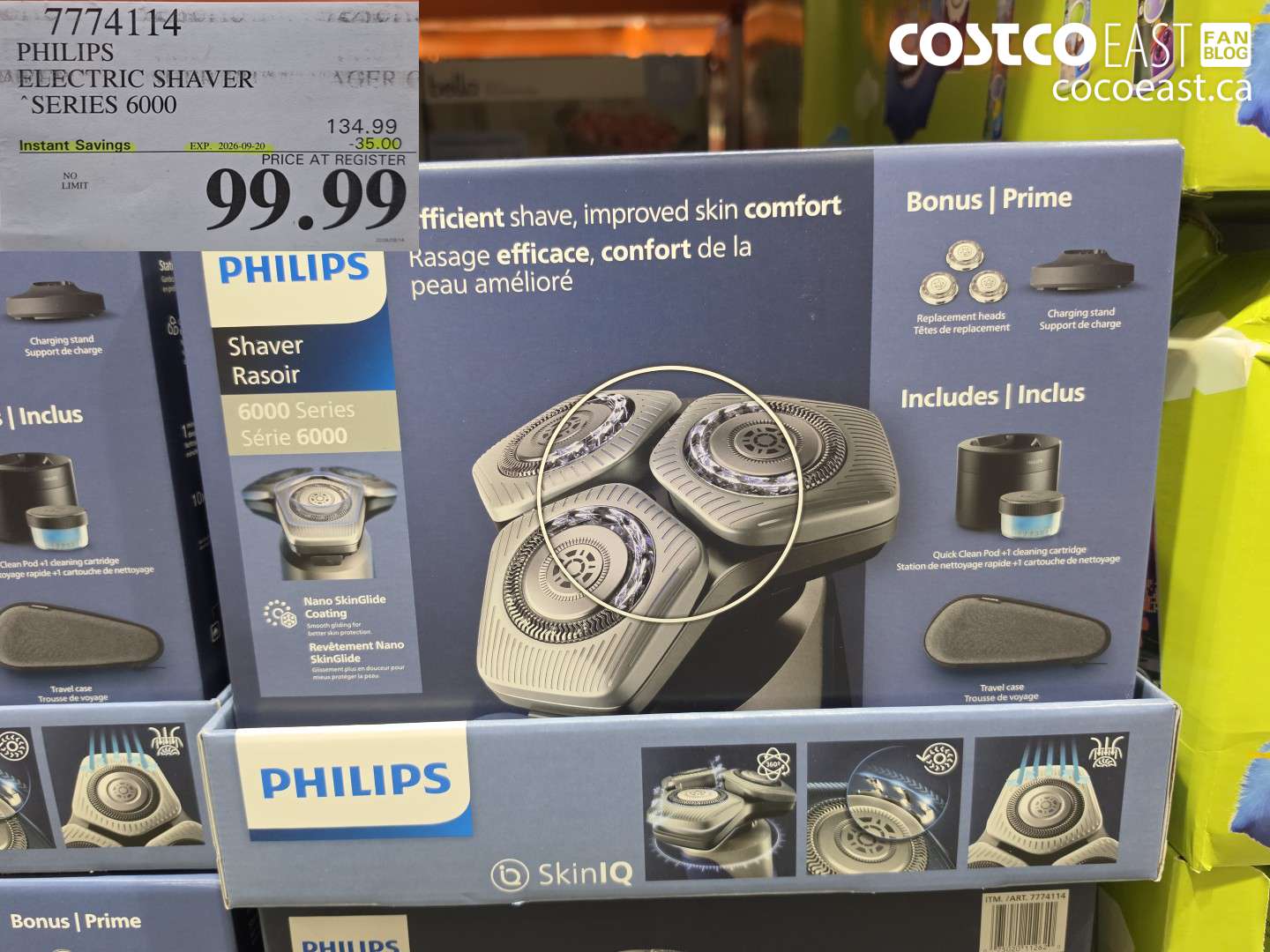 7774114 PHILIPS ELECTRIC SHAVER SERIES 6000 ($35.00 INSTANT SAVINGS EXPIRES ON 2026-09-20) $99.99