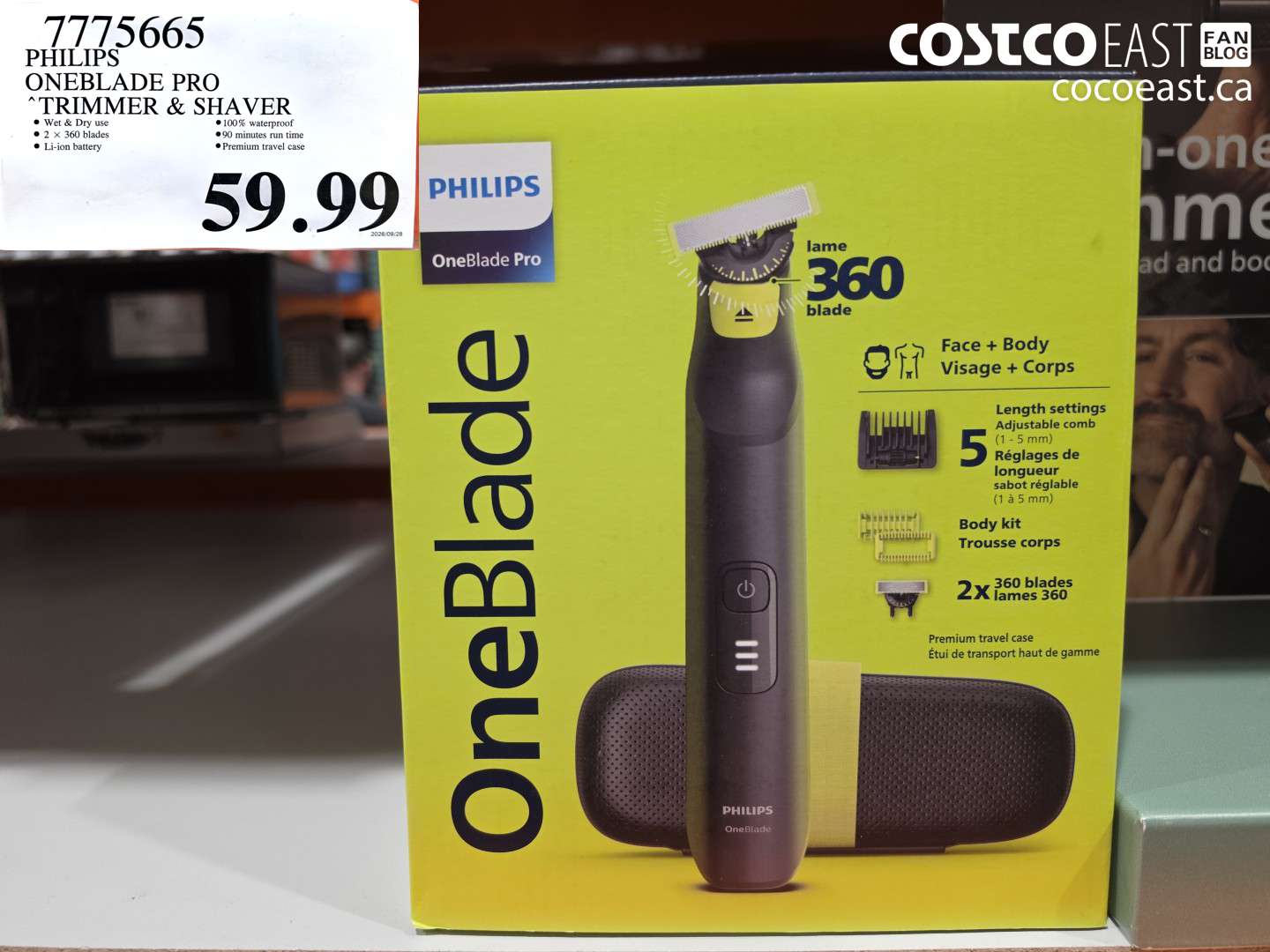7775665 PHILIPS ONEBLADE PRO TRIMMER & SHAVER $59.99