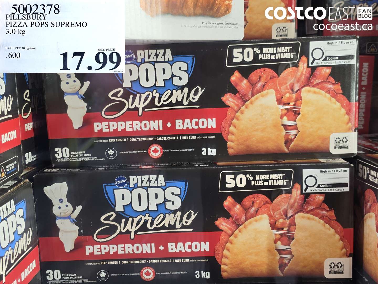 5002378 PILLSBURY PIZZA POPS SUPREMO 3.0 KG $17.99