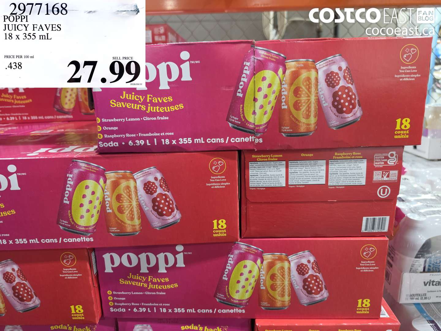 2977168 POPPI JUICY FAVES 18 X 355 ML $27.99