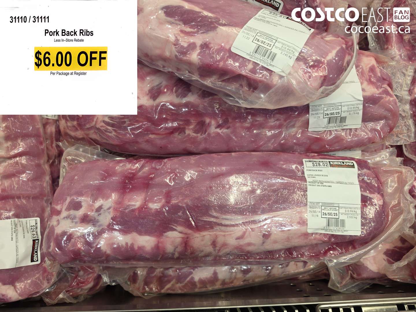 31110 PORK BACK RIBS ($6.00 INSTANT SAVINGS)