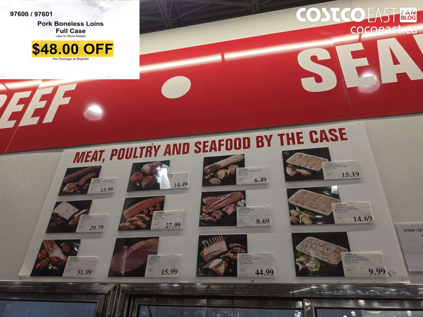 97600 PORK BONELESS LOINS FULL CASE ($48.00 INSTANT SAVINGS)