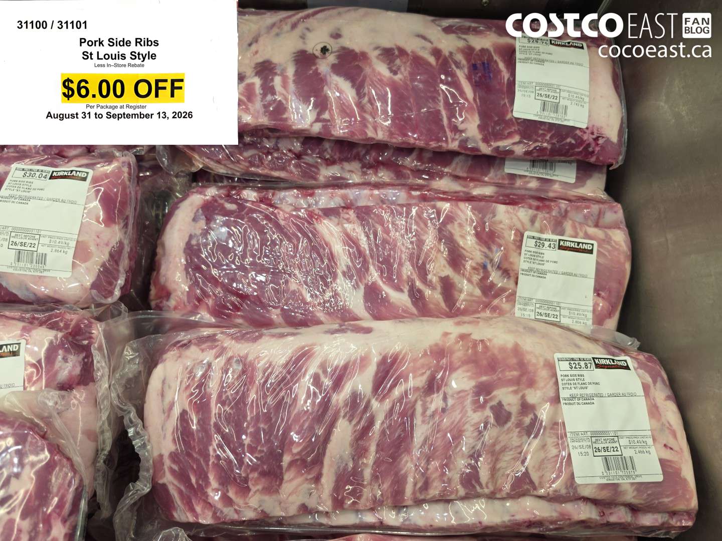 31100 PORK SIDE RIBS ST LOUIS STYLE ($6.00 INSTANT SAVINGS)