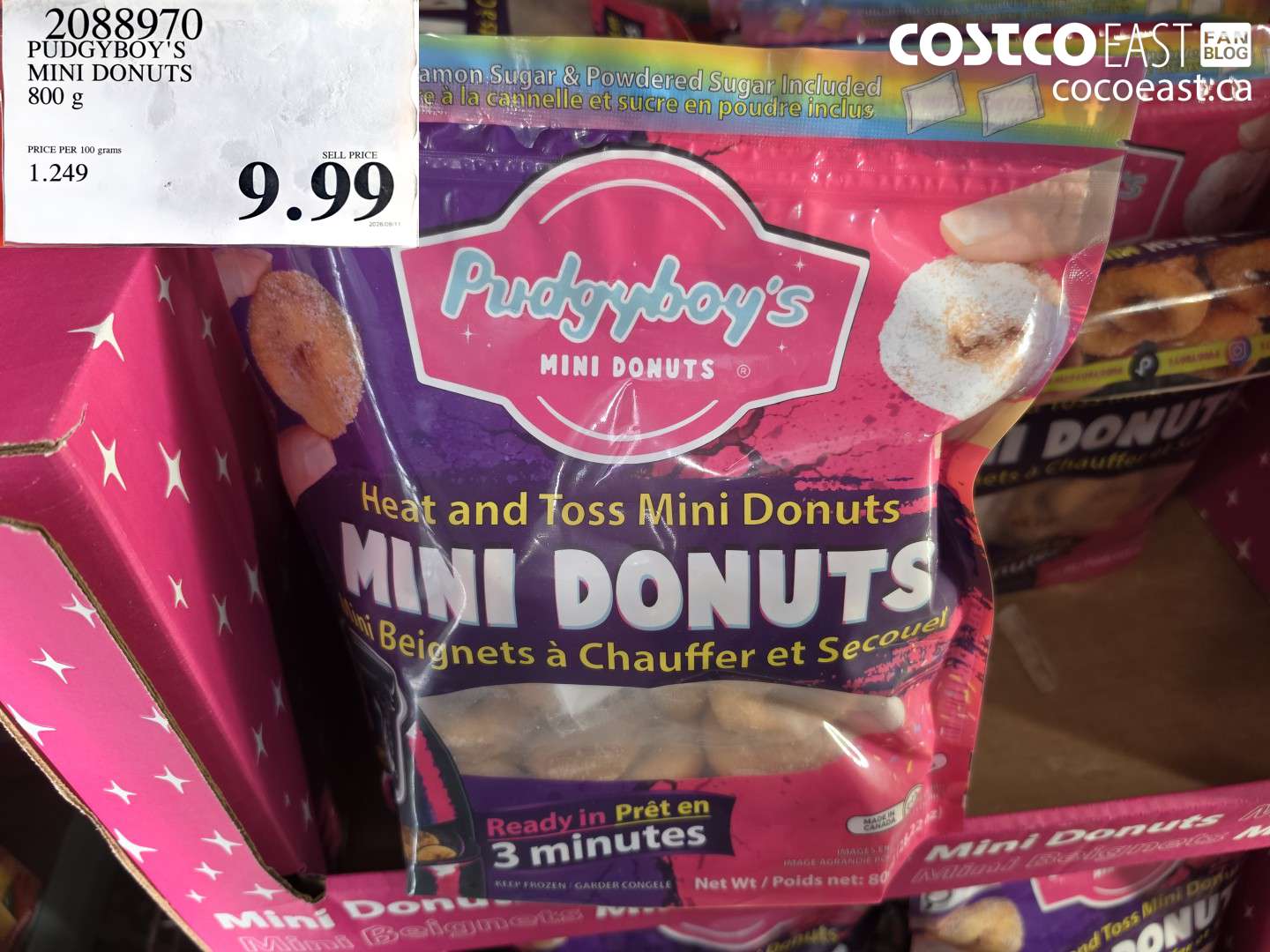 2088970 PUDGYBOY'S MINI DONUTS 800 G $9.99