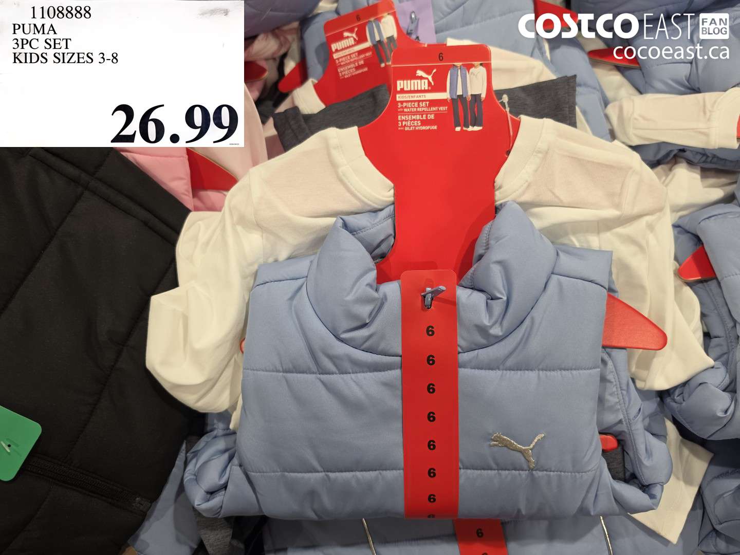 1108888 PUMA 3PC SET KIDS SIZES 3-8 $26.99