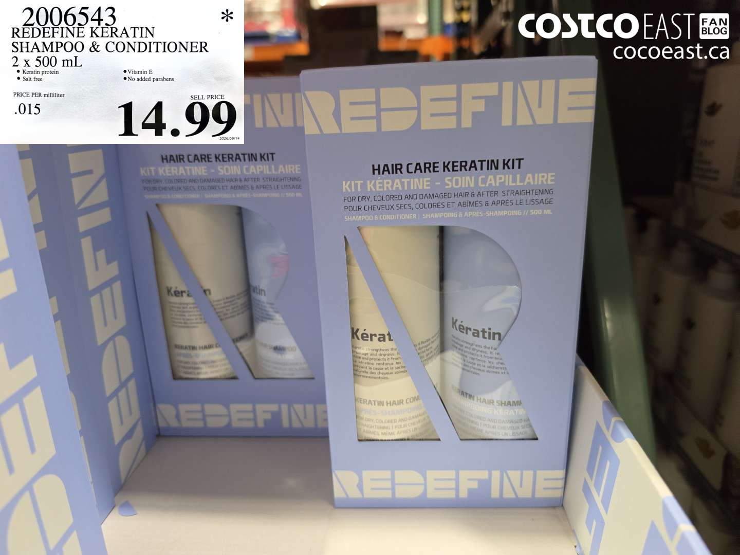 2006543 REDEFINE KERATIN SHAMPOO & CONDITIONER 2 X 500 ML $14.99