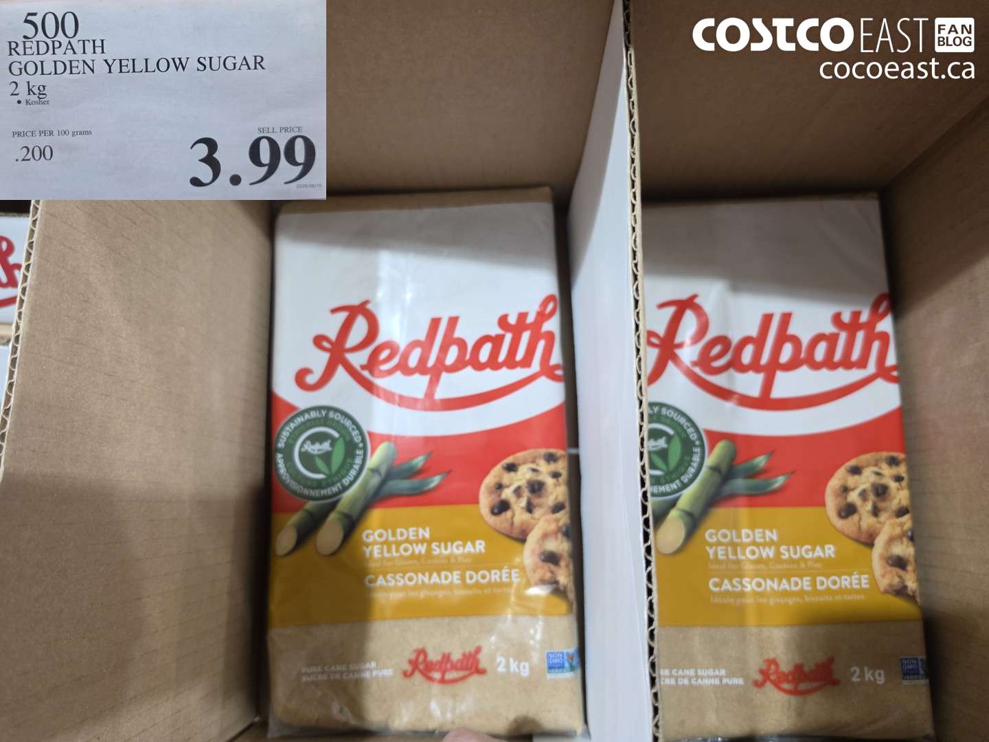 500 REDPATH GOLDEN YELLOW SUGAR 2 KG $3.99