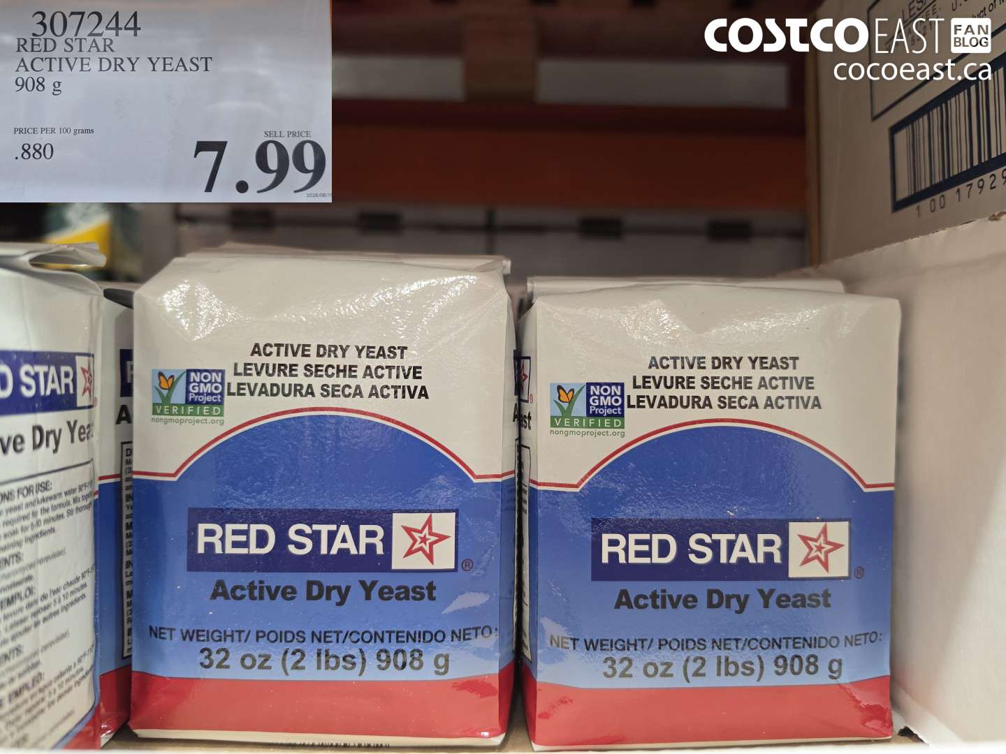 307244 RED STAR ACTIVE DRY YEAST 908 G $7.99