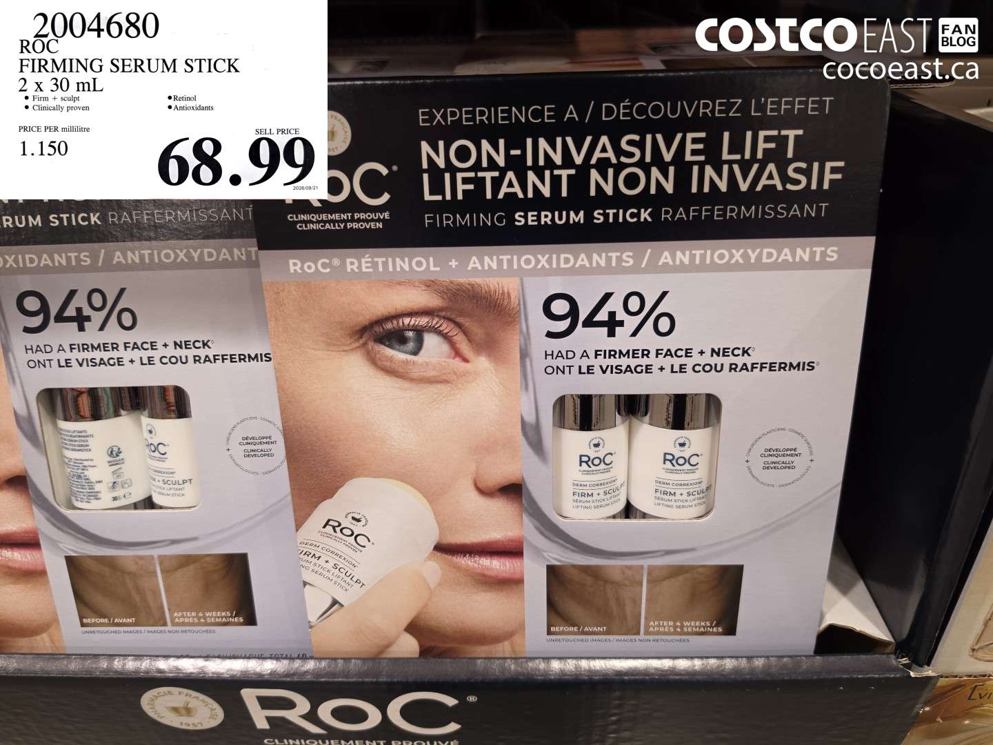 2004680 ROC FIRMING SERUM STICK 2 X 30 ML $68.99