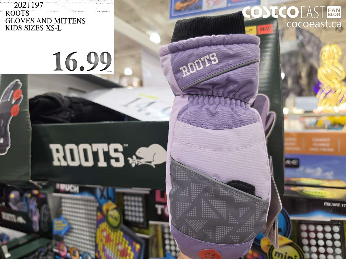 2021197 ROOTS GLOVES AND MITTENS KIDS SIZES XS-L $16.99