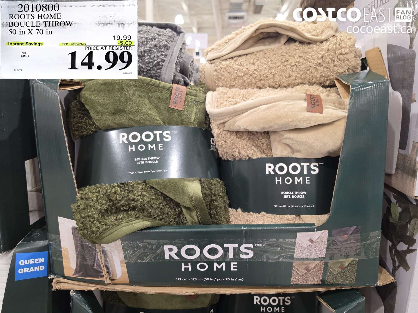 2010800 ROOTS HOME BOUCLE THROW 50 IN X 70 IN ($5.00 INSTANT SAVINGS EXPIRES ON 2026-09-27) $14.99