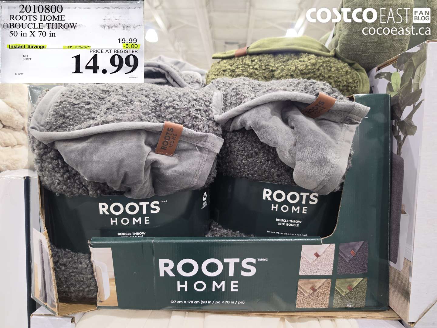 2010800 ROOTS HOME BOUCLE THROW 50 IN X 70 IN ($5.00 INSTANT SAVINGS EXPIRES ON 2026-09-27) $14.99