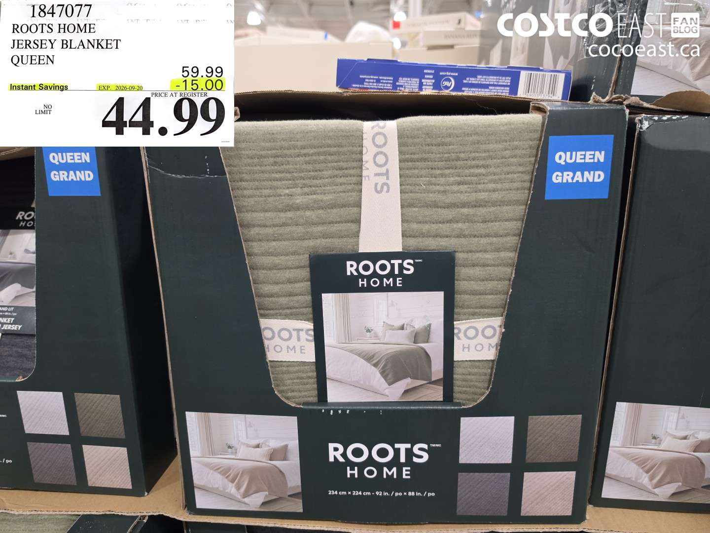 1847077 ROOTS HOME JERSEY BLANKET QUEEN ($15.00 INSTANT SAVINGS EXPIRES ON 2026-09-20) $44.99