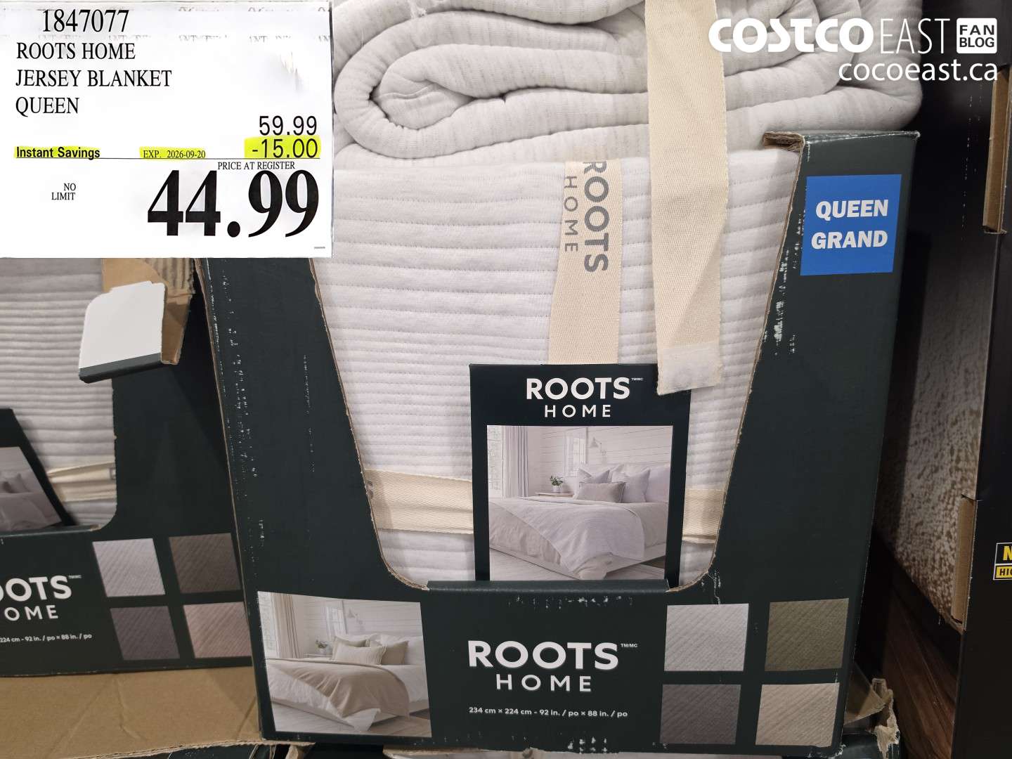 1847077 ROOTS HOME JERSEY BLANKET QUEEN ($15.00 INSTANT SAVINGS EXPIRES ON 2026-09-20) $44.99