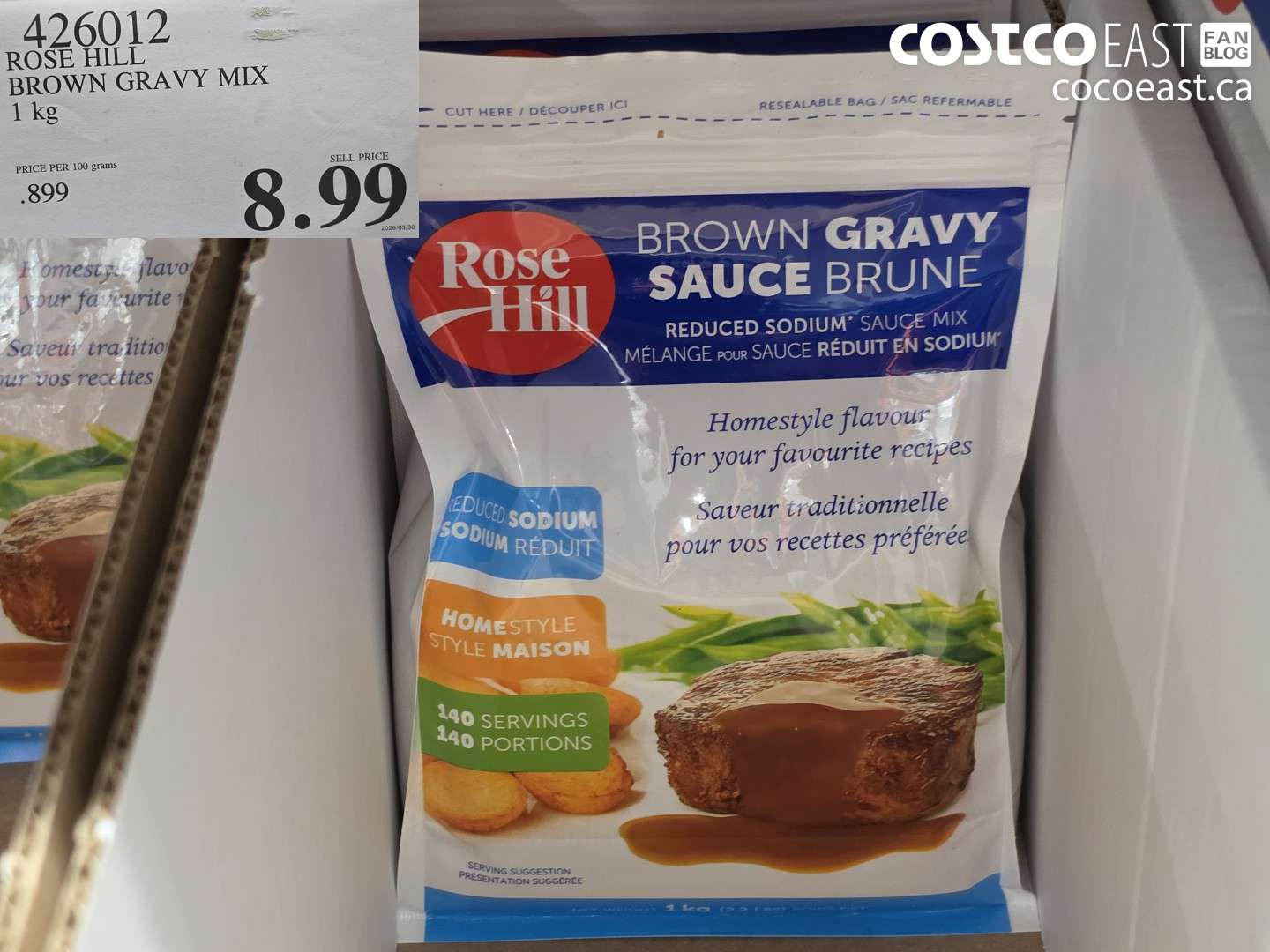 426012 ROSE HILL BROWN GRAVY MIX 1 KG $8.99