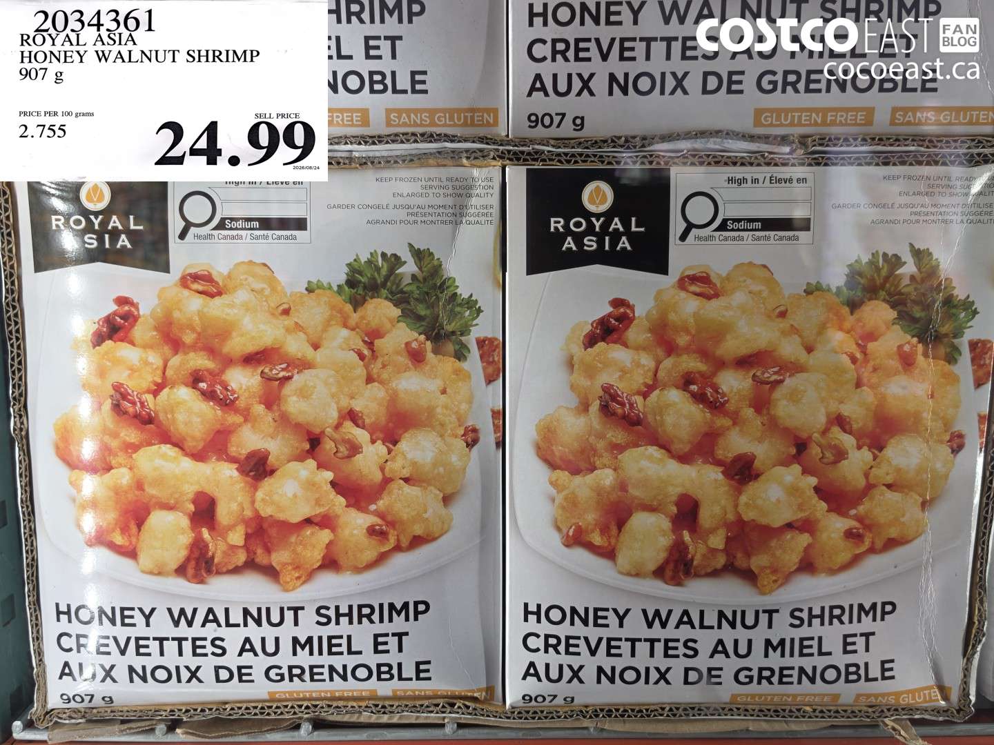 2034361 ROYAL ASIA HONEY WALNUT SHRIMP 907 G $24.99