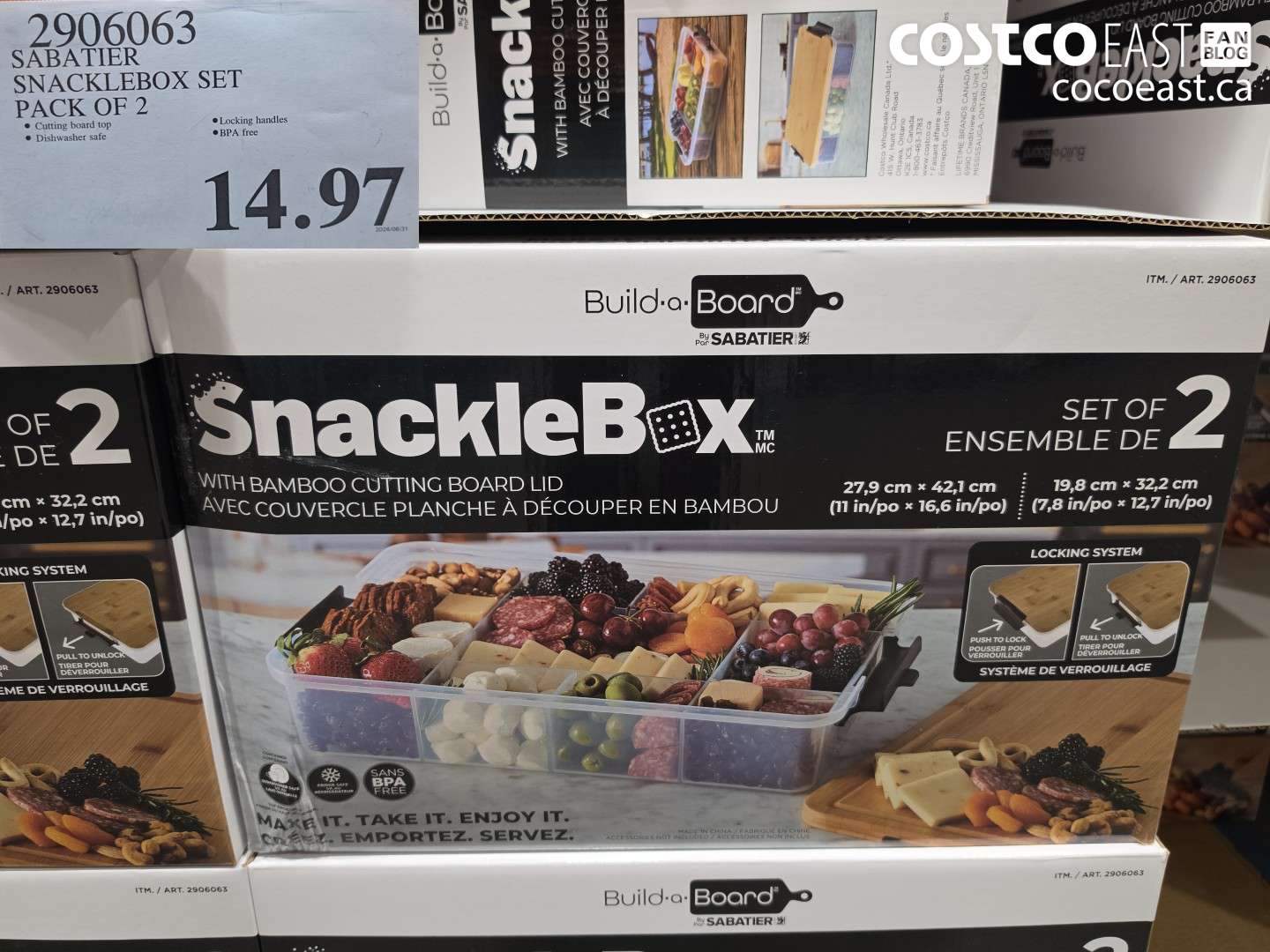 2906063 SABATIER SNACKLEBOX SET PACK OF 2 $14.97
