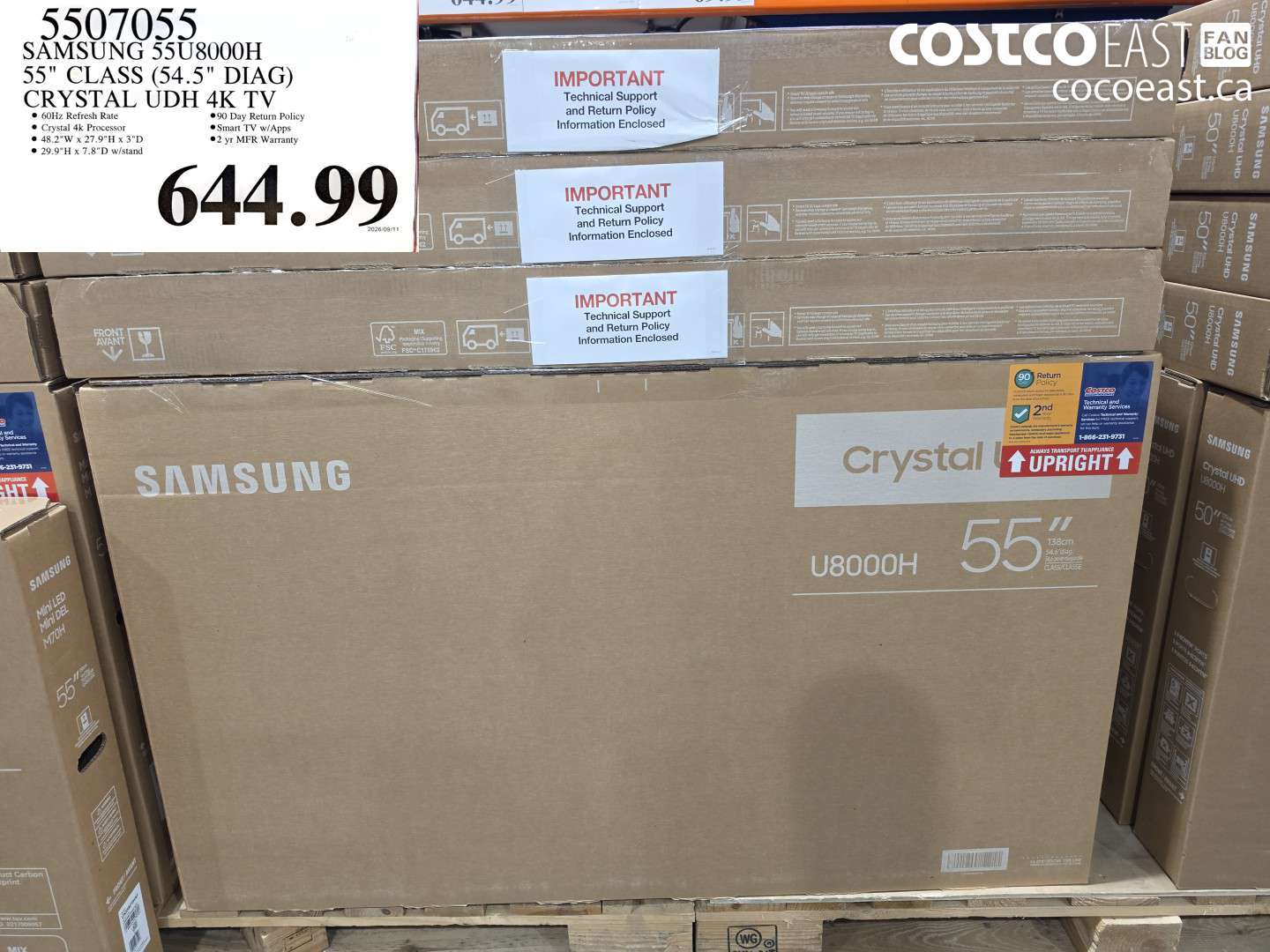 5507055 SAMSUNG 55U8000H 55