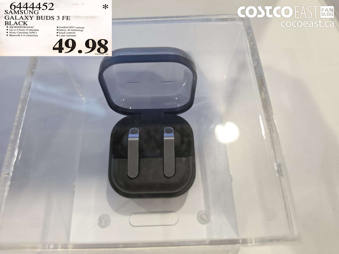 6444452 SAMSUNG GALAXY BUDS 3 FE BLACK $49.98
