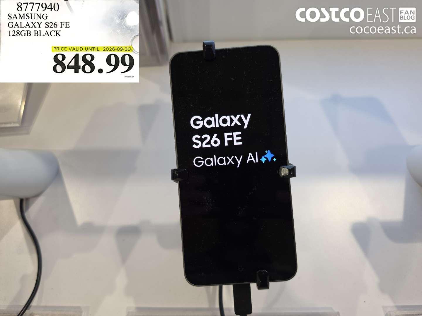 8777940 SAMSUNG GALAXY S26 FE 128GB BLACK $848.99