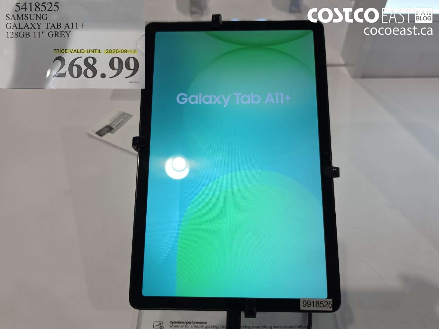 5418525 SAMSUNG GALAXY TAB A11+ 128GB 11