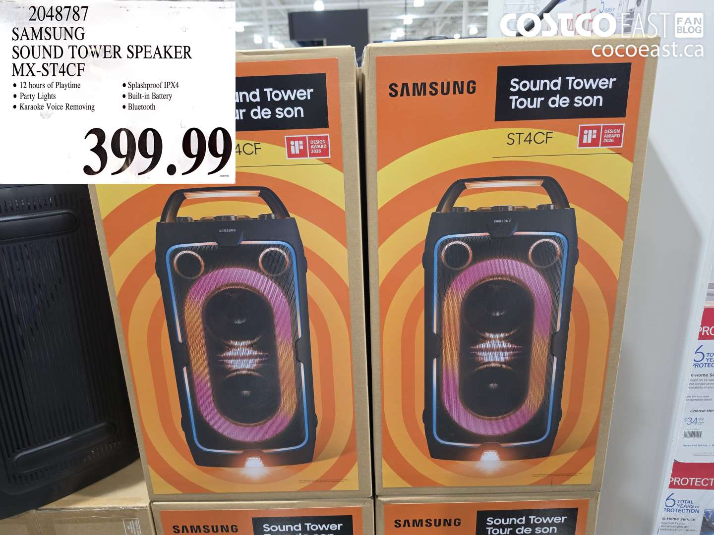 2048787 SAMSUNG SOUND TOWER SPEAKER MX-ST4CF $399.99