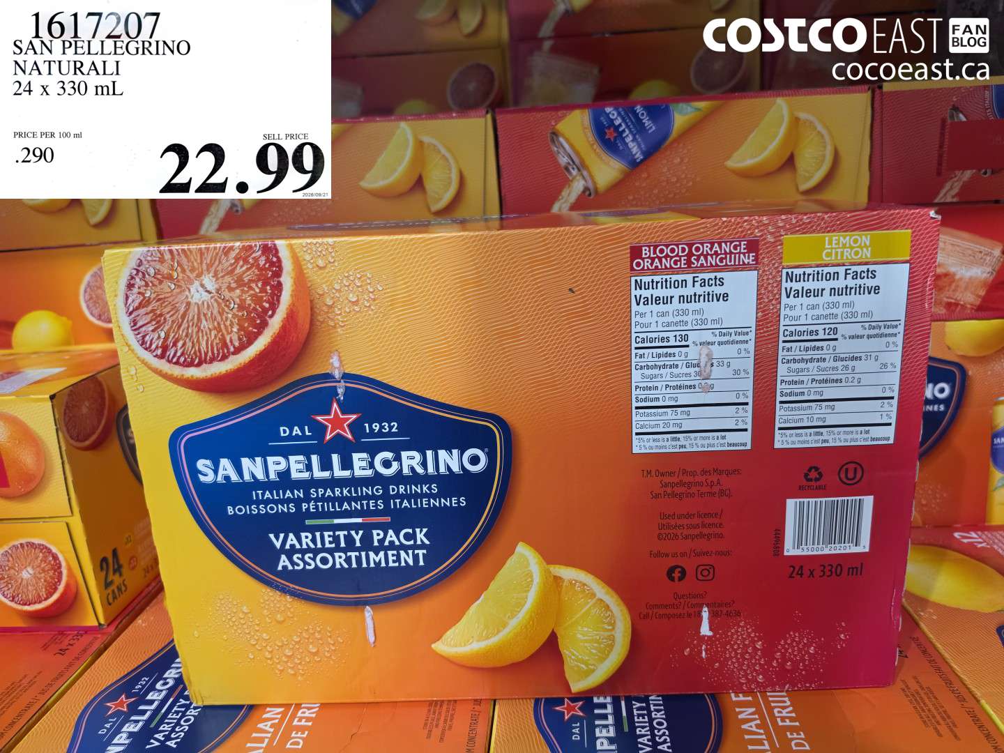 1617207 SAN PELLEGRINO NATURALI 24 X 330 ML $22.99