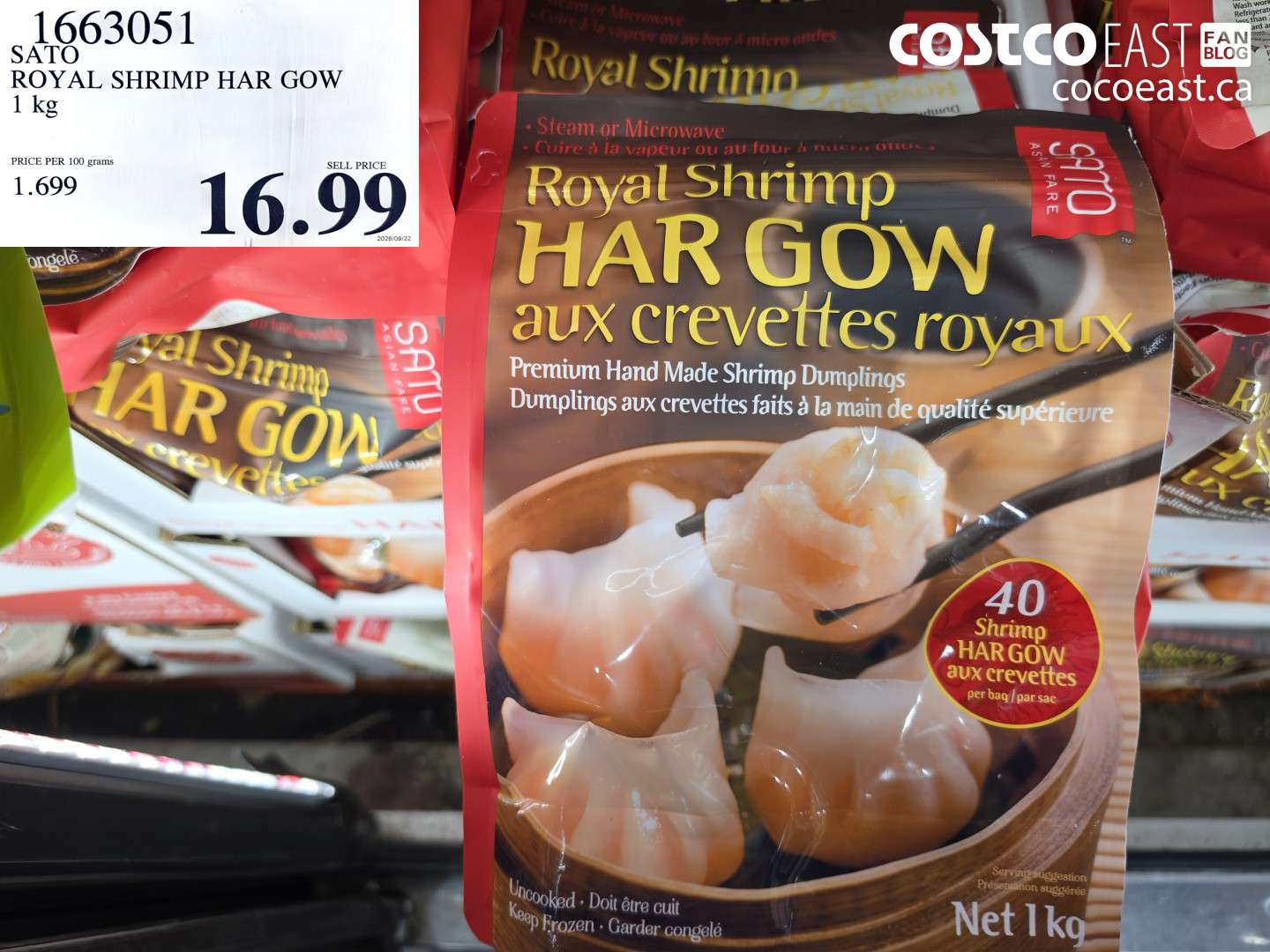 1663051 SATO ROYAL SHRIMP HAR GOW 1 KG $16.99