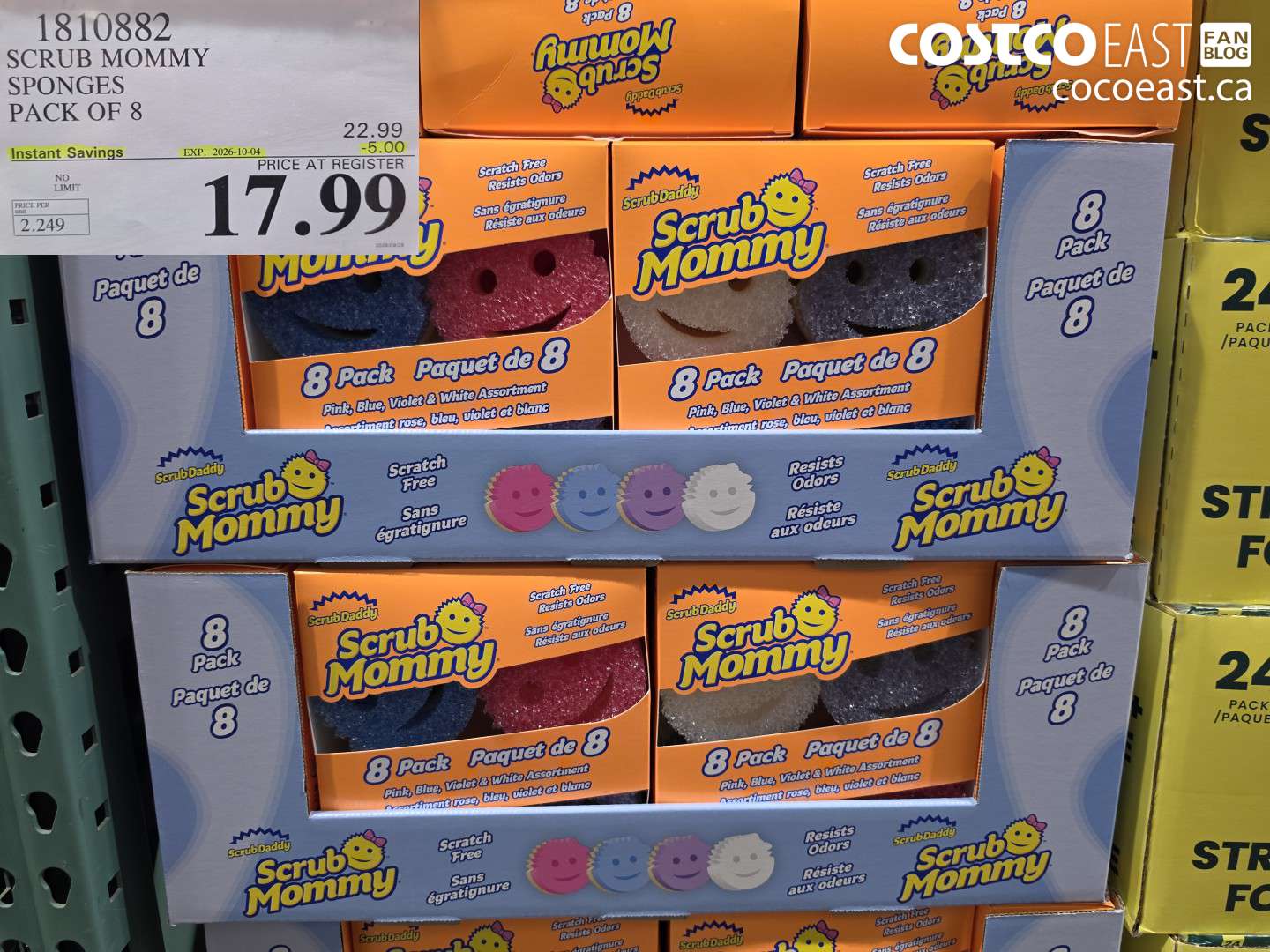 1810882 SCRUB MOMMY SPONGES PACK OF 8 ($5.00 INSTANT SAVINGS EXPIRES ON 2026-10-04) $17.99