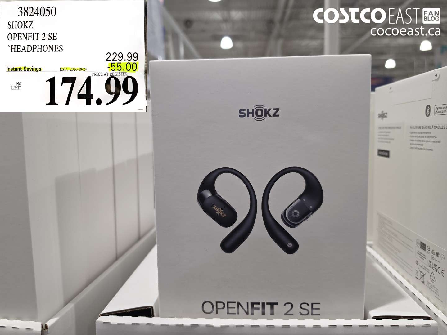 3824050 SHOKZ OPENFIT 2 SE HEADPHONES ($55.00 INSTANT SAVINGS EXPIRES ON 2026-09-24) $174.99