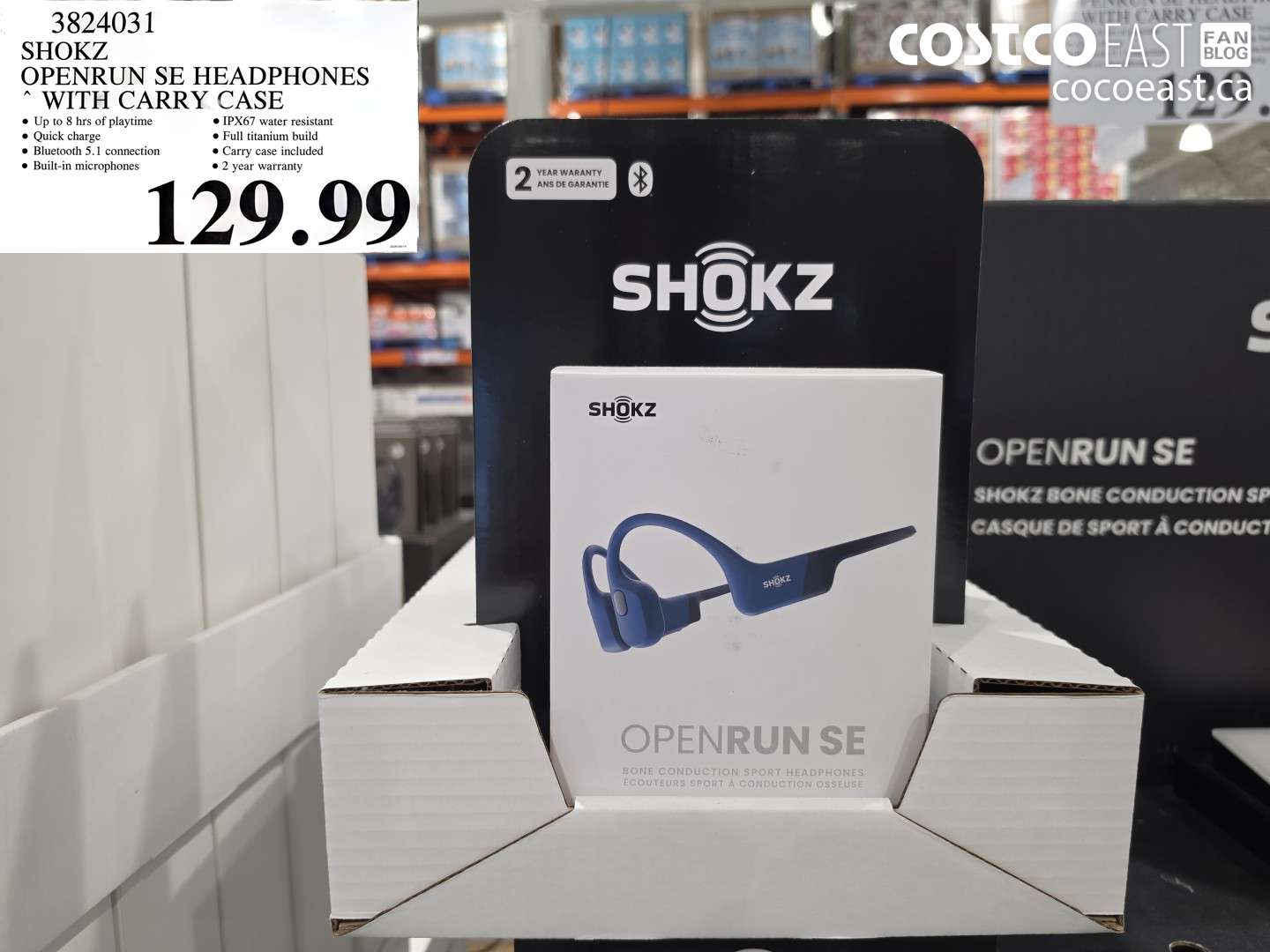 3824031 SHOKZ OPENRUN SE HEADPHONES WITH CARRY CASE $129.99