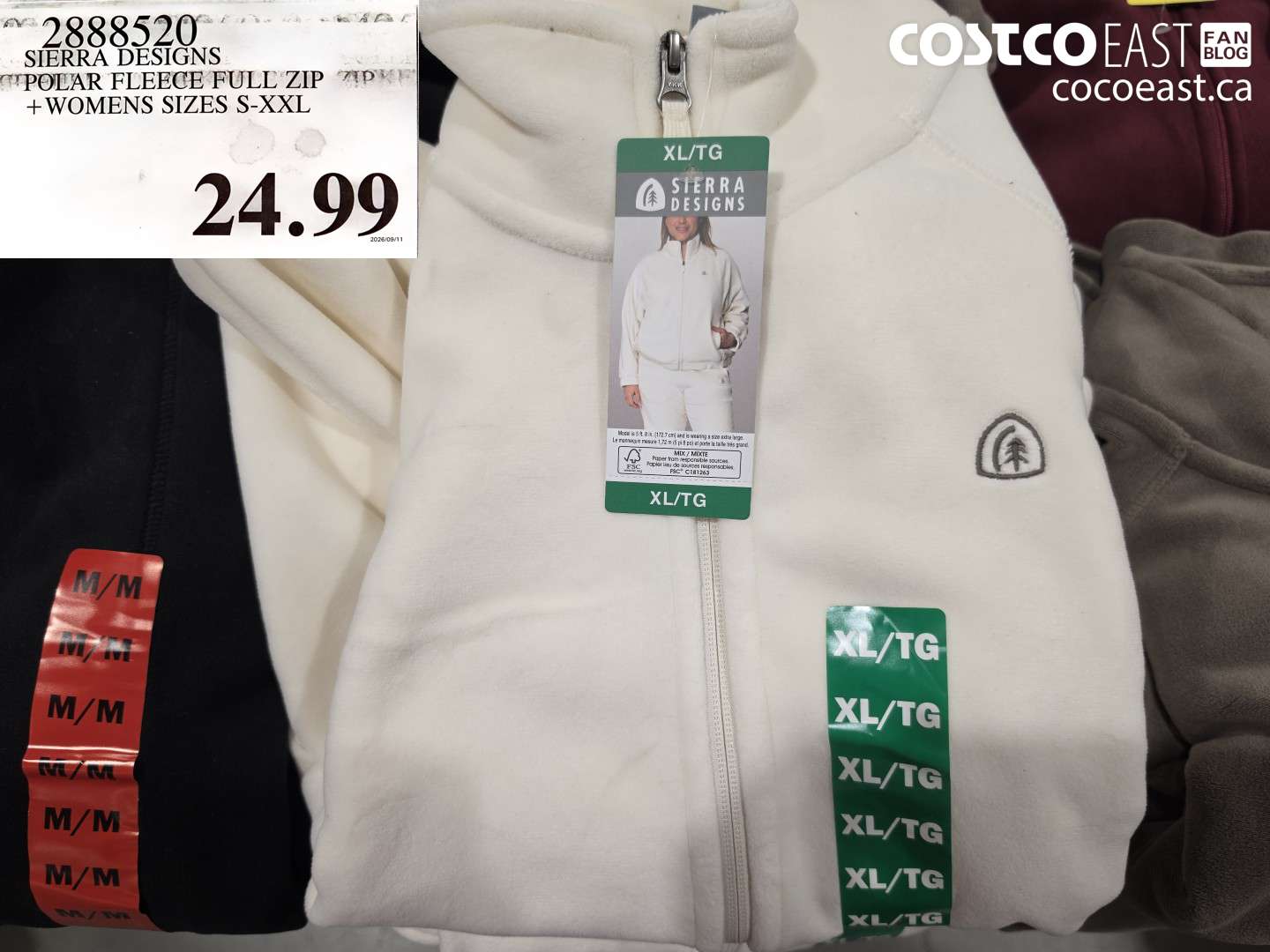 2888520 SIERRA DESIGNS POLAR FLEECE FULL ZIP WOMENS SIZES S-XXL $24.99