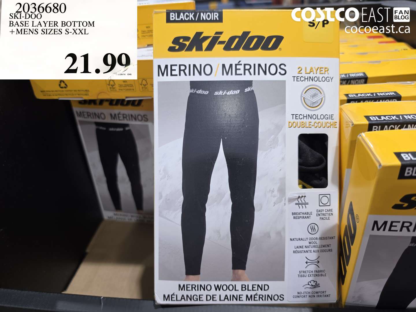 2036680 SKI-DOO BASE LAYER BOTTOM +MENS SIZES S-XXL $21.99