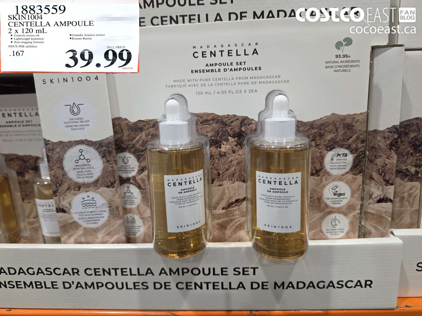 1883559 SKIN1004 CENTELLA AMPOULE 2 X 120 ML $39.99