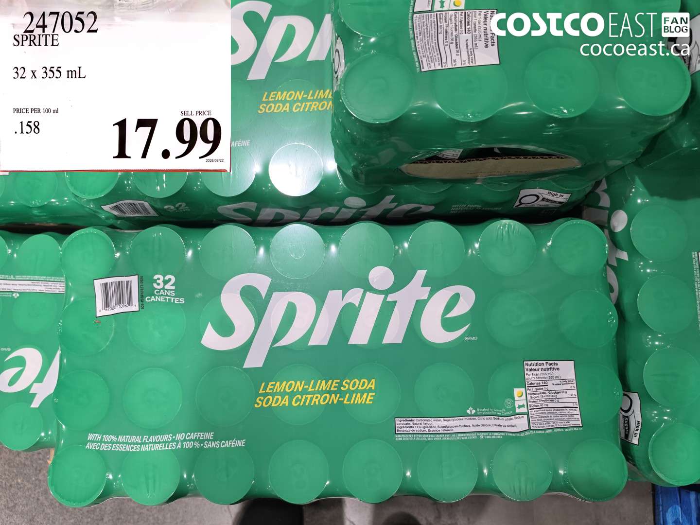 247052 SPRITE 32 X 355 ML $17.99
