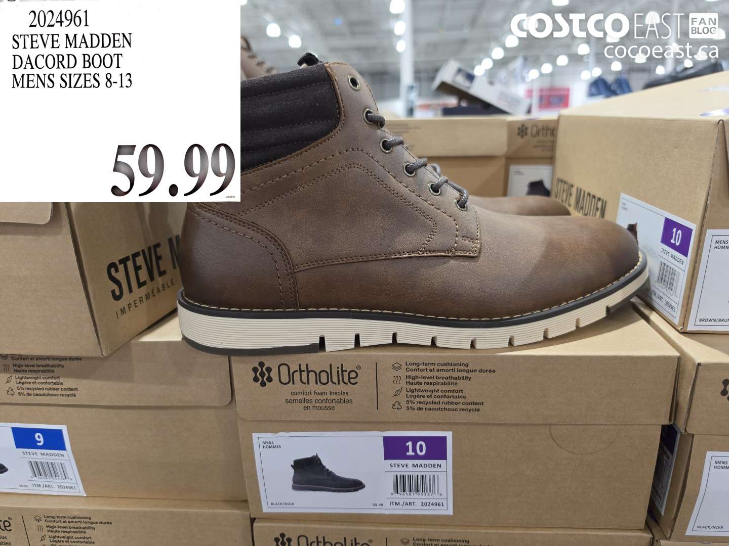 2024961 STEVE MADDEN DACORD BOOT MENS SIZES 8-13 $59.99