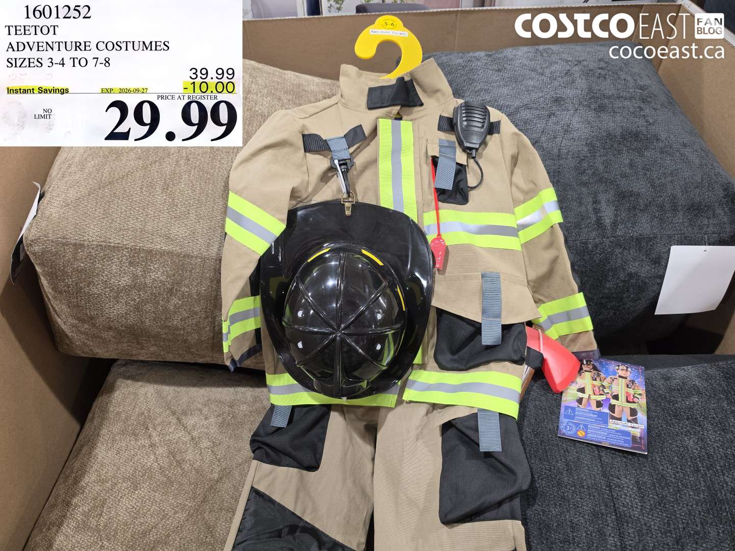 1601252 TEETOT ADVENTURE COSTUMES SIZES 3-4 TO 7-8 ($10.00 INSTANT SAVINGS EXPIRES ON 2026-09-27) $29.99