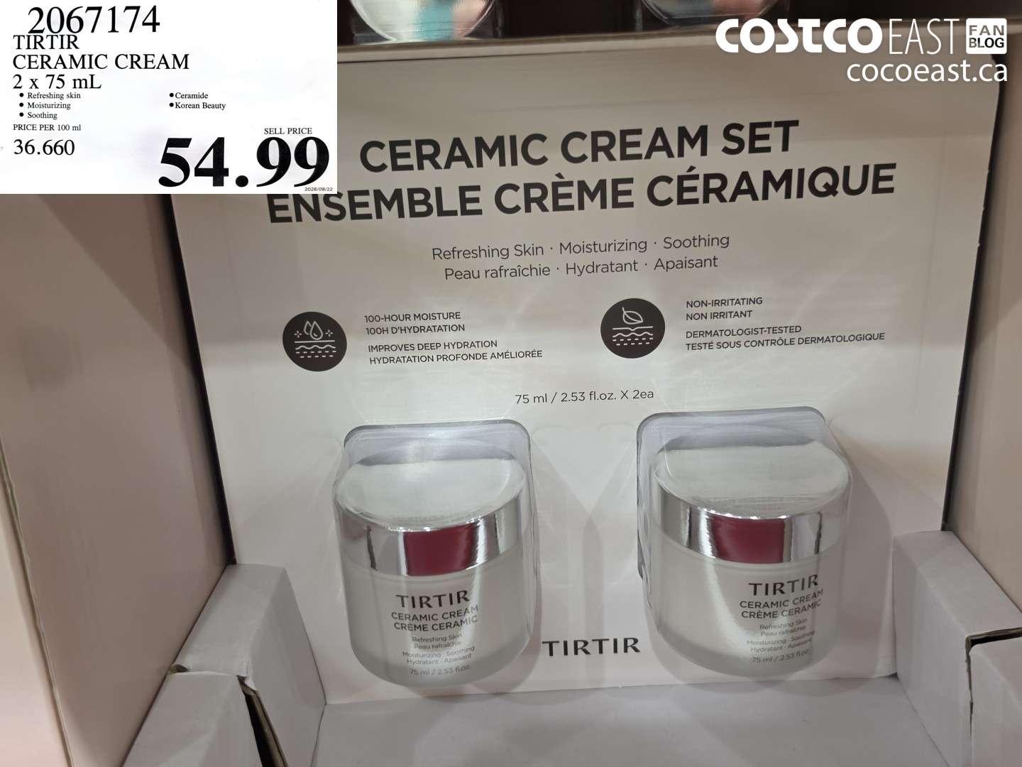 2067174 TIRTIR CERAMIC CREAM 2 X 75 ML $54.99