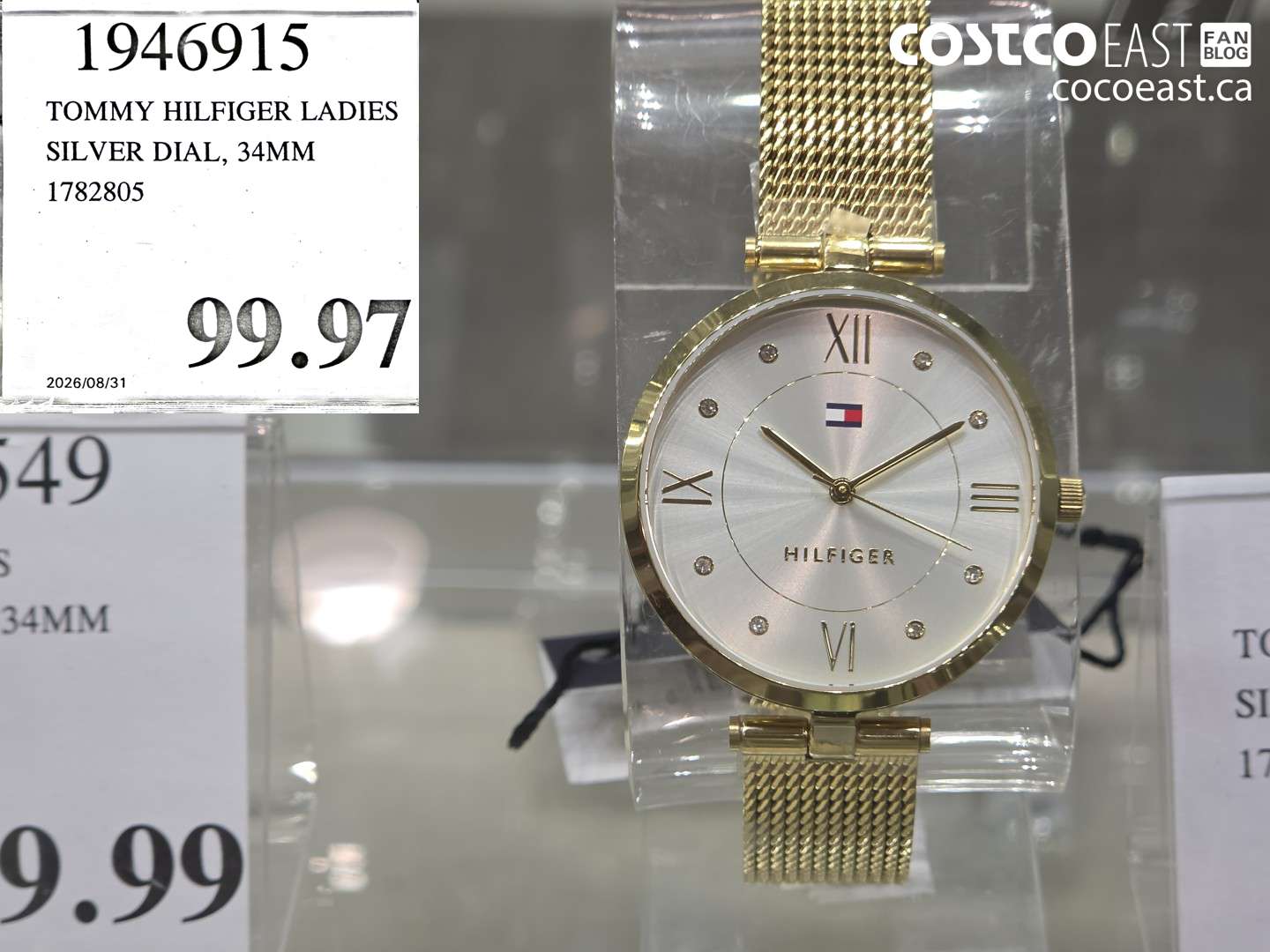 1946915 TOMMY HILFIGER LADIES SILVER DIAL, 34MM $99.97