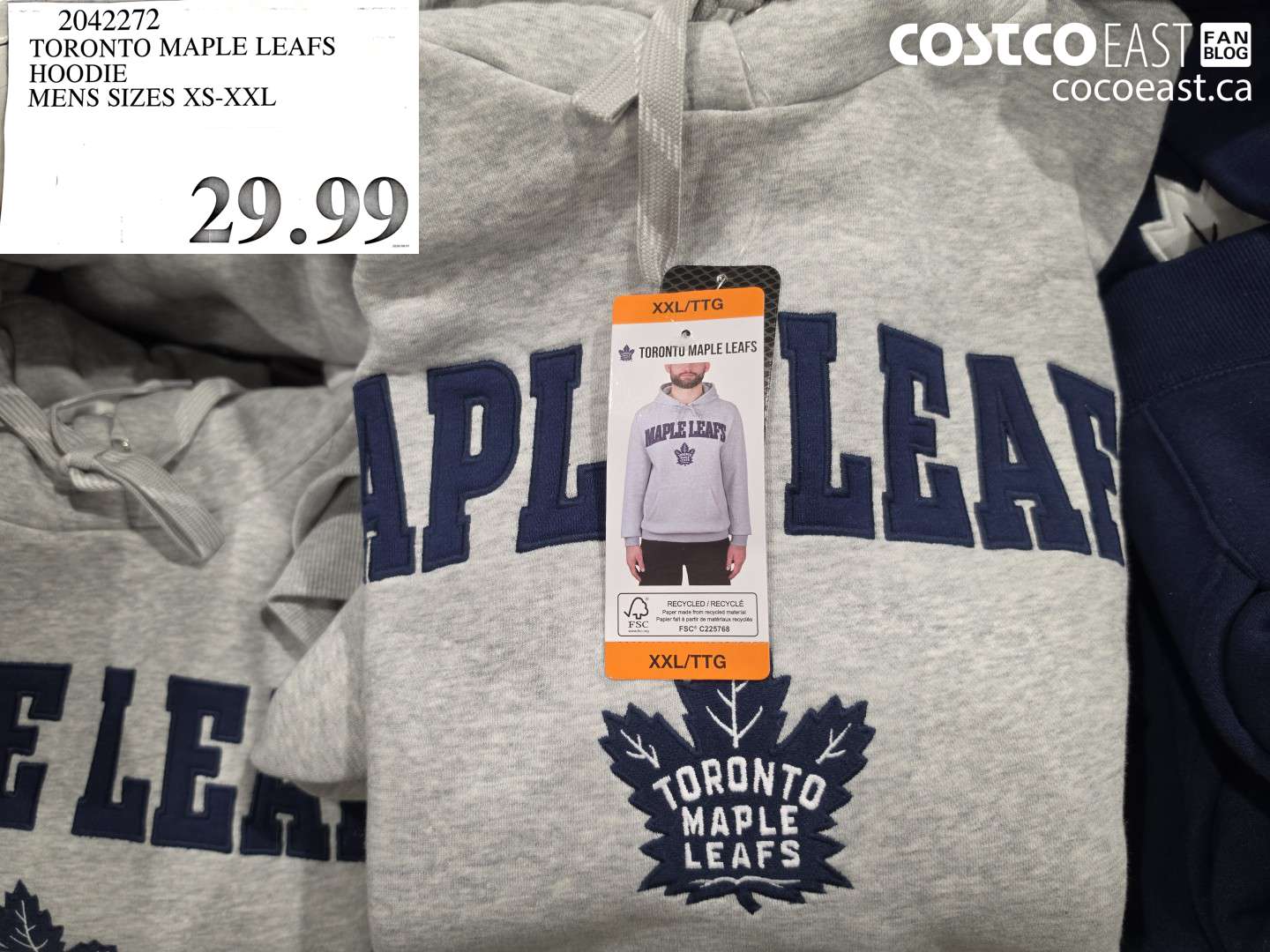 2042272 TORONTO MAPLE LEAFS HOODIE MENS SIZES XS-XXL $29.99