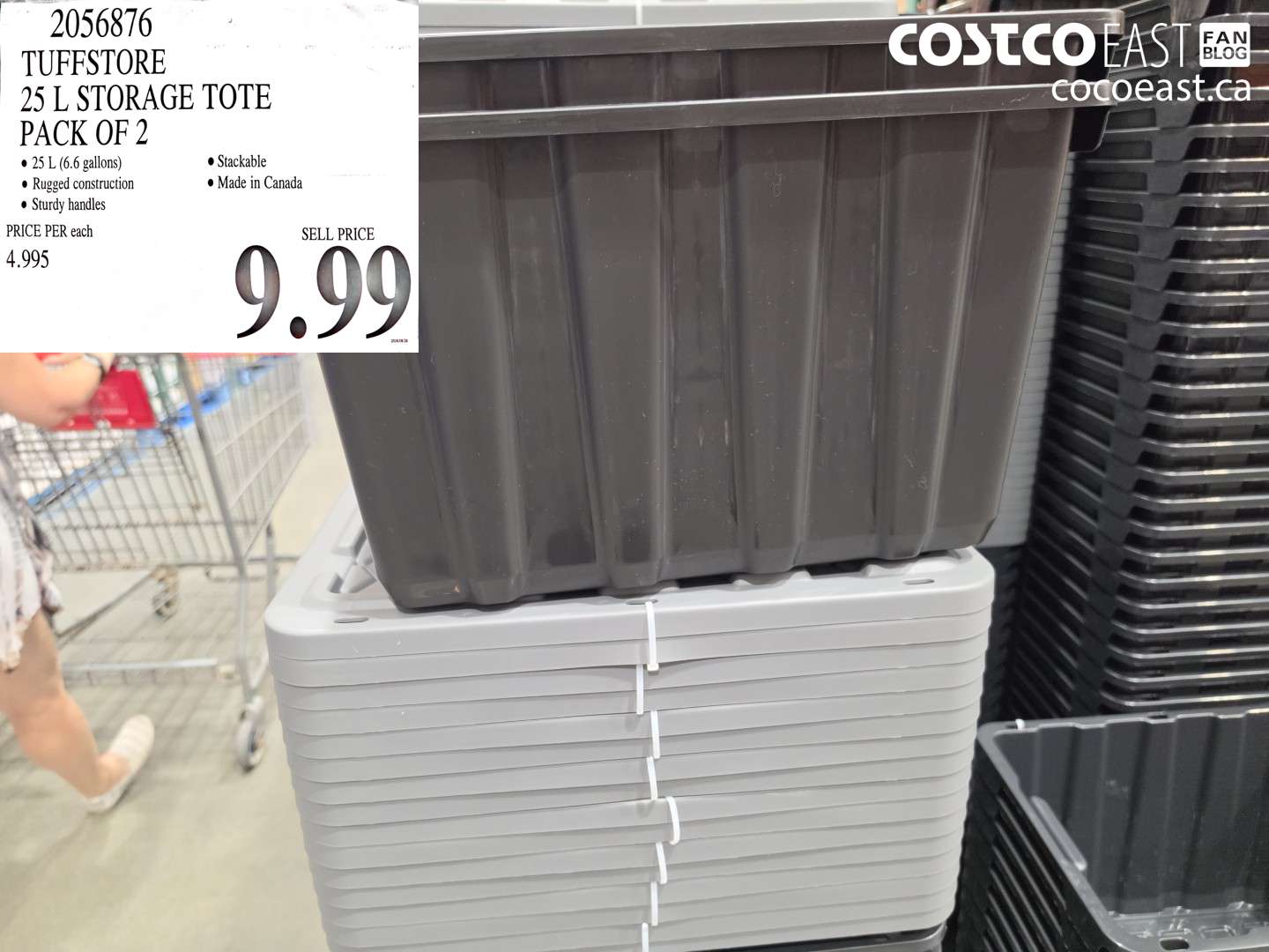 2056876 TUFFSTORE 25 L STORAGE TOTE PACK OF 2 $9.99