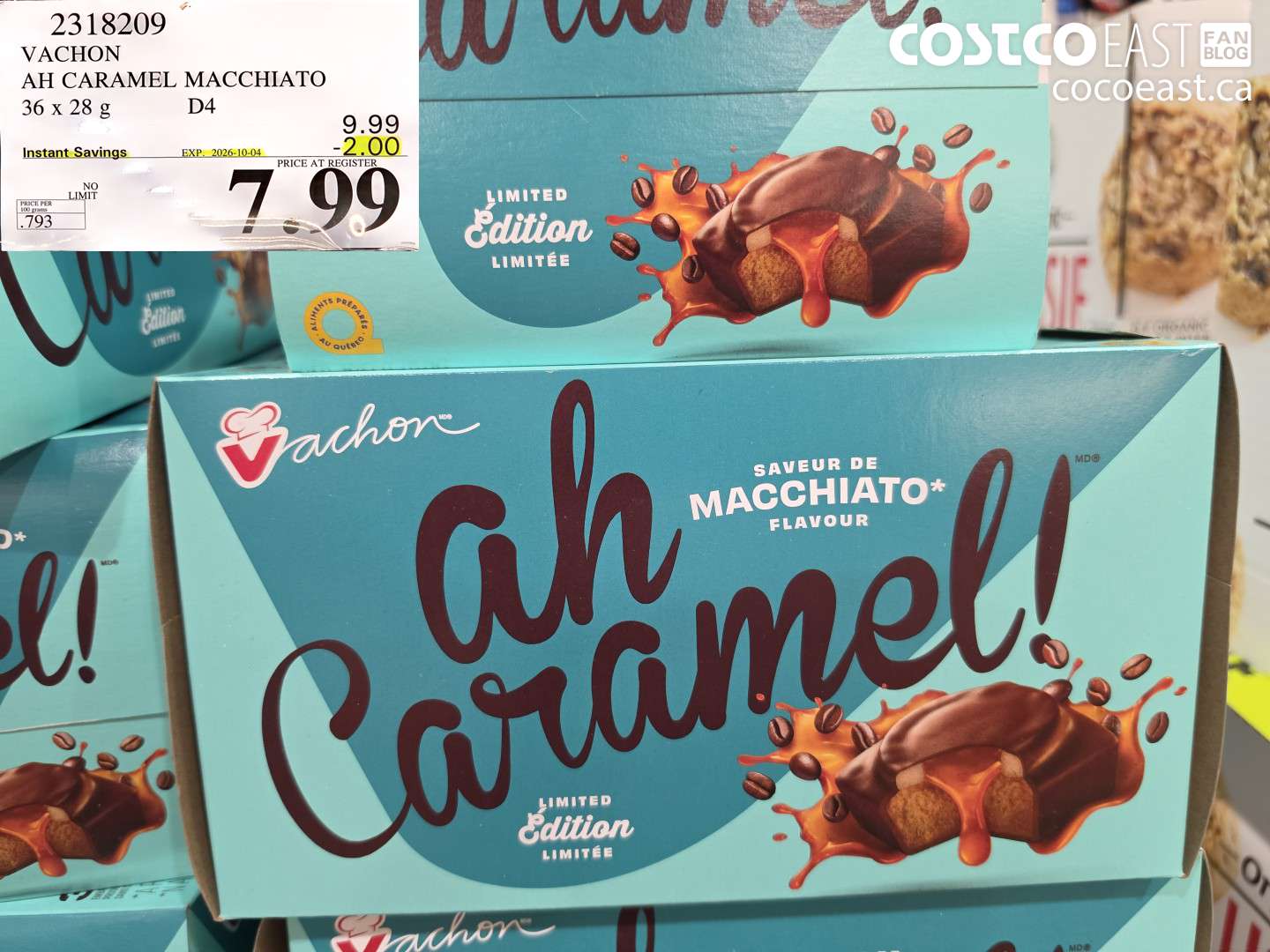 2318209 VACHON AH CARAMEL MACCHIATO 36 X 28 G ($2.00 INSTANT SAVINGS EXPIRES ON 2026-10-04) $7.99